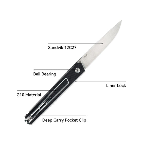 SRM folding knife with 3.15-inch blade for precise cuts.
