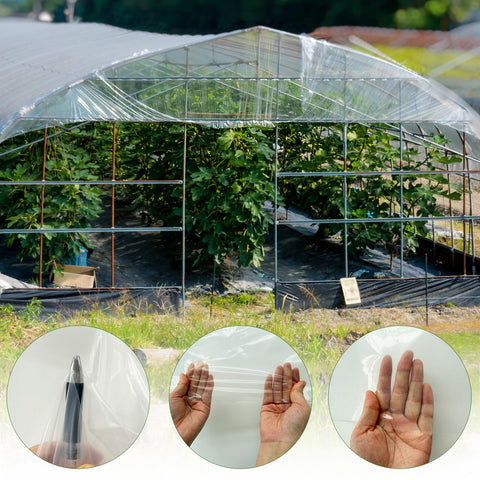 Srmayyi transparent greenhouse film stores easily and wipes clean for repeated use.