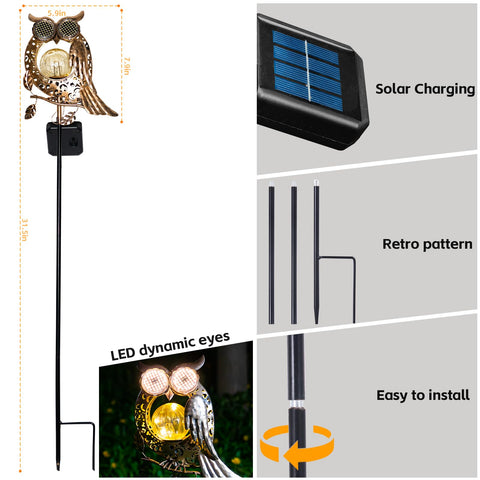 SRNPMIU owl garden decor lights pathways with whimsy
