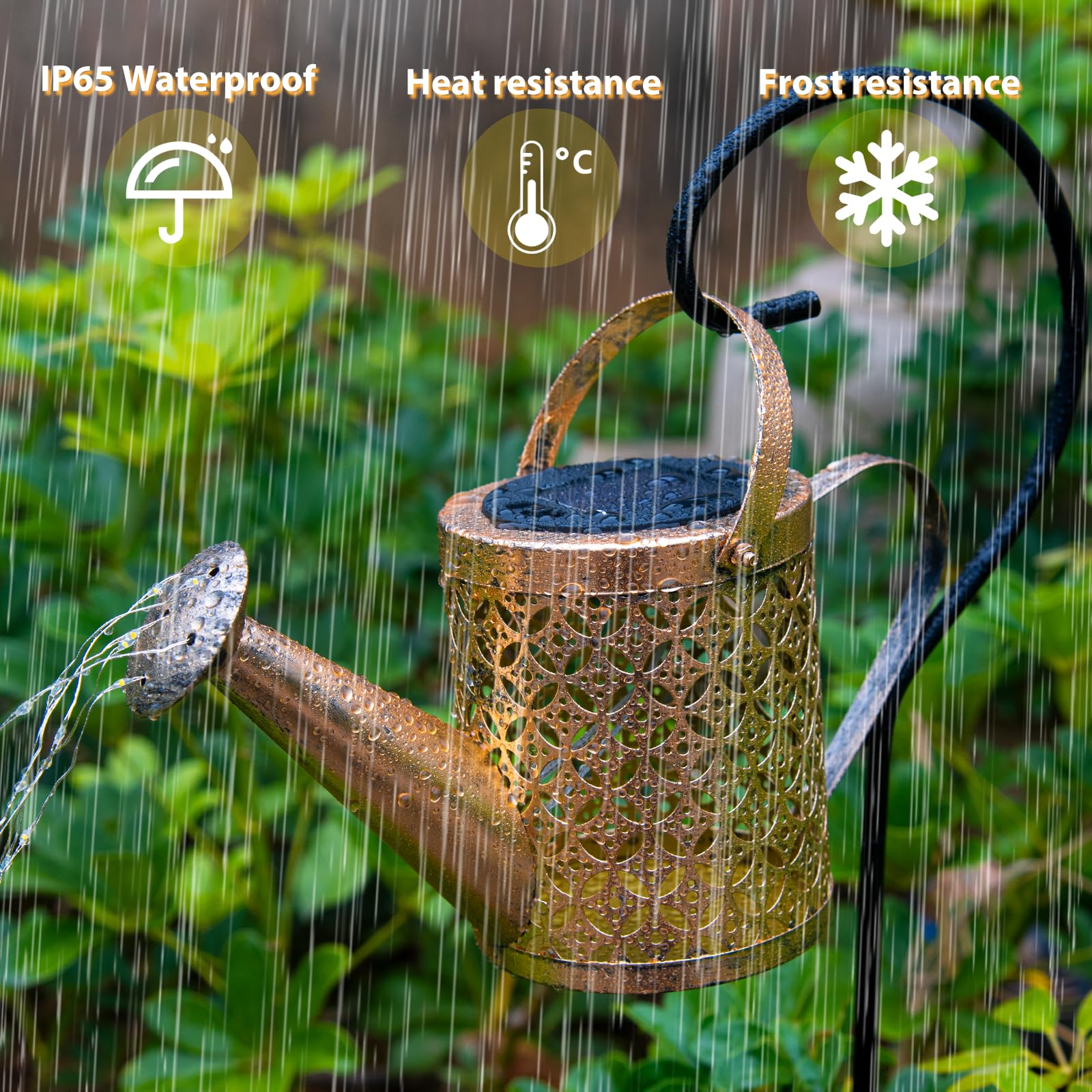 SRNPMIU solar watering can light on table or window for garden decor