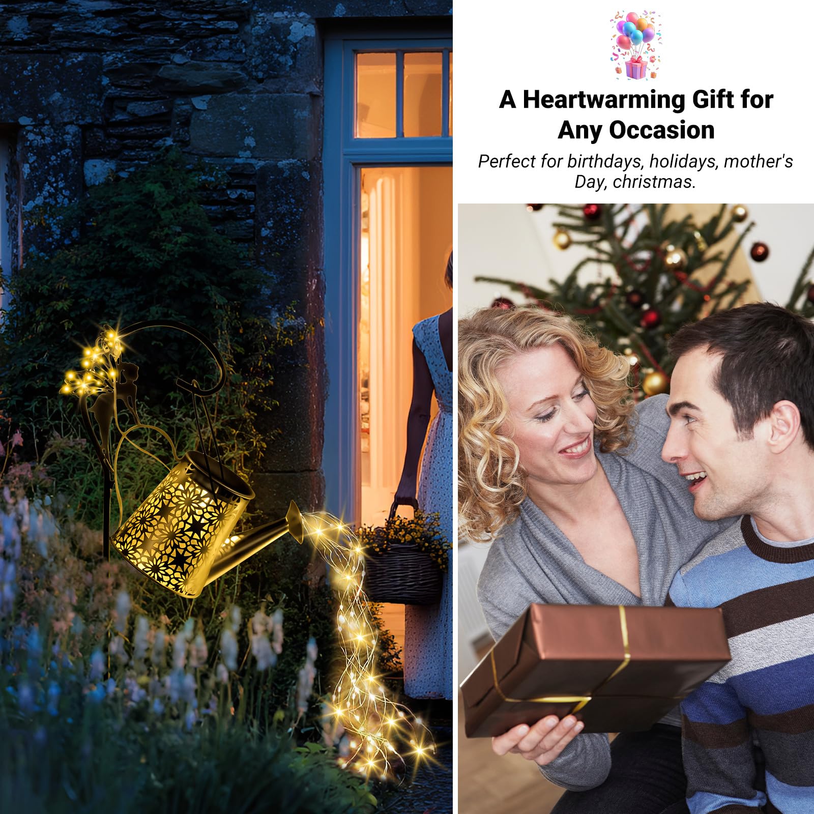 SRNPMIU Watering Can Light adds a magical glow to garden gatherings after dusk