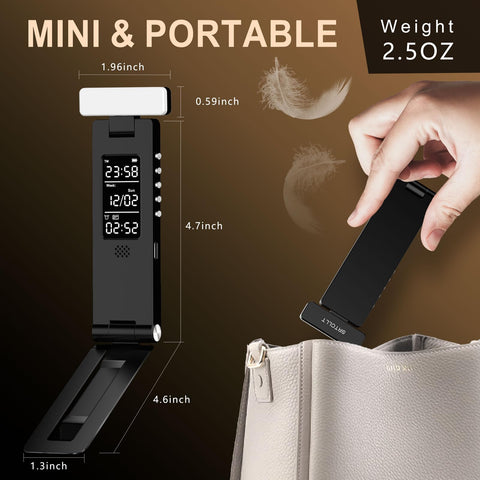 SRTCLLT book light features a built-in display and timer