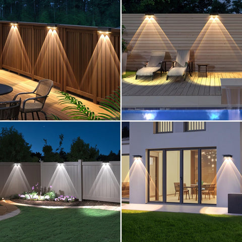 Srtyuo solar fence light garden and wall lighting option