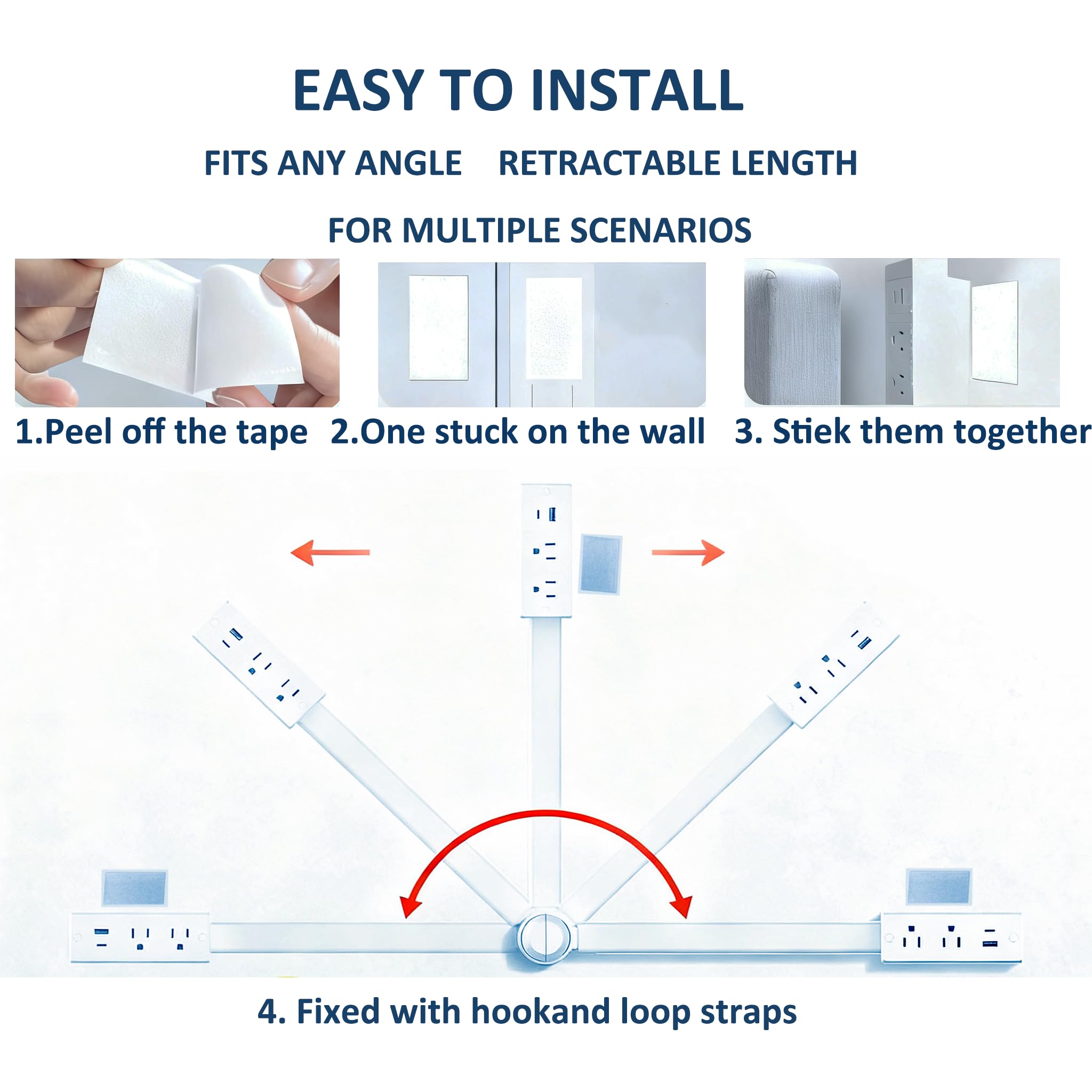 SRXBYWS flat plug design prevents blocking adjacent outlets