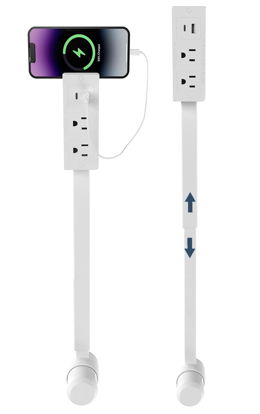 SRXBYWS outlet extender stick with four ports for behind-bed charging
