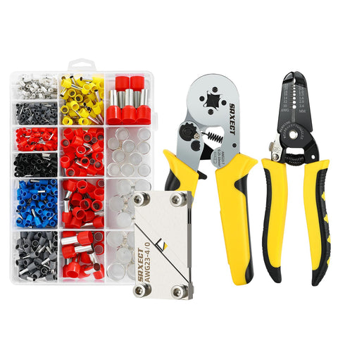 SRXECT ferrule crimping tool kit on display for quick professional setup