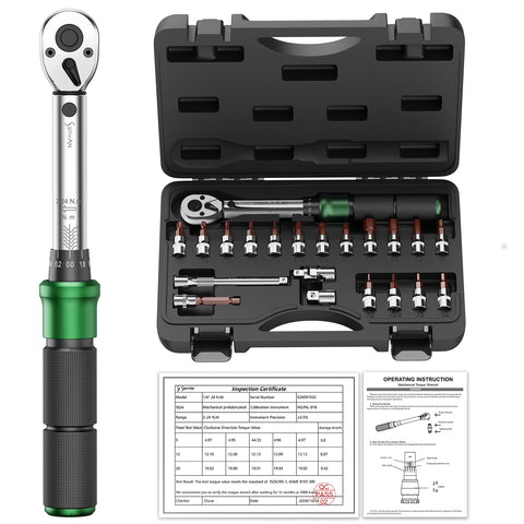 ss shovan torque wrench with one-quarter drive for precise torque control.