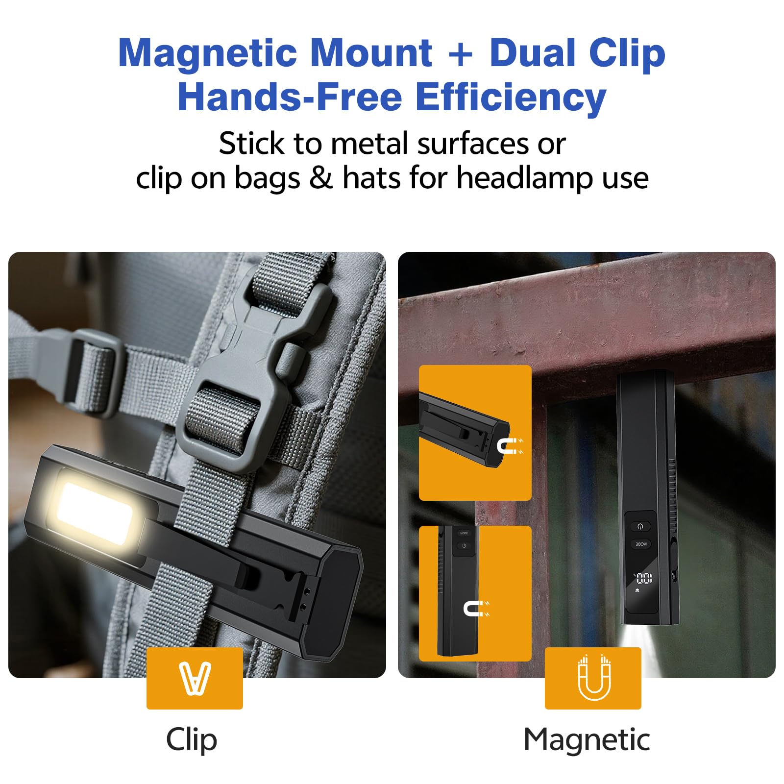 SSPONT EDC Flashlight battery display helps manage power wisely