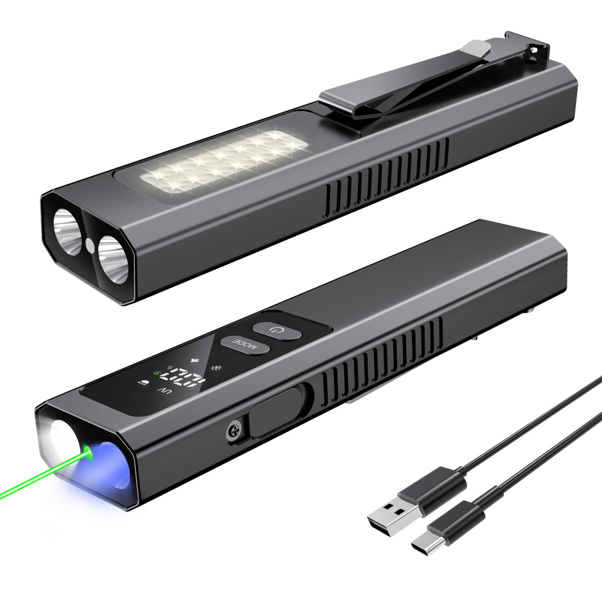 SSPONT EDC Flashlight front view for all-in-one illumination in any setting