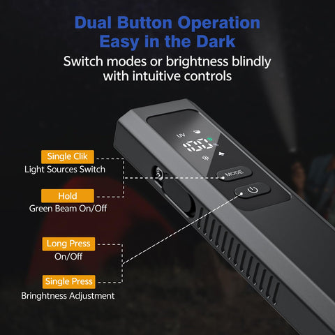 SSPONT EDC Flashlight green beam highlights signaling and quick cues