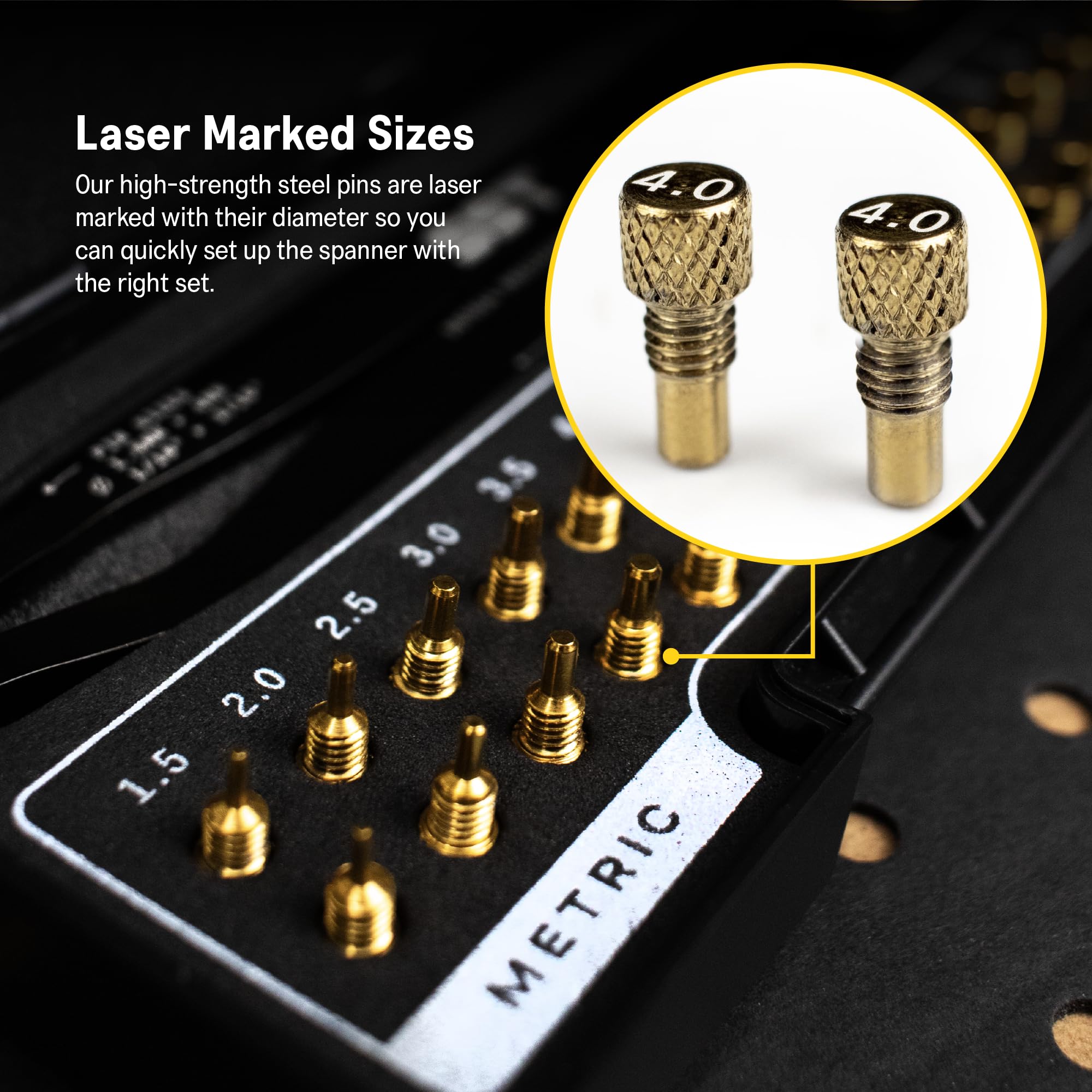 Ideal for obscure hardware and electronic assemblies with multiple pin choices.