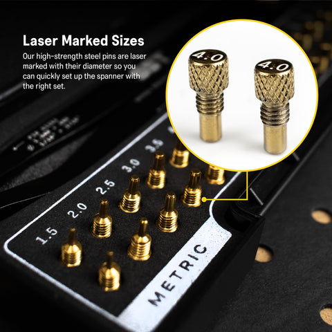 Ideal for obscure hardware and electronic assemblies with multiple pin choices.
