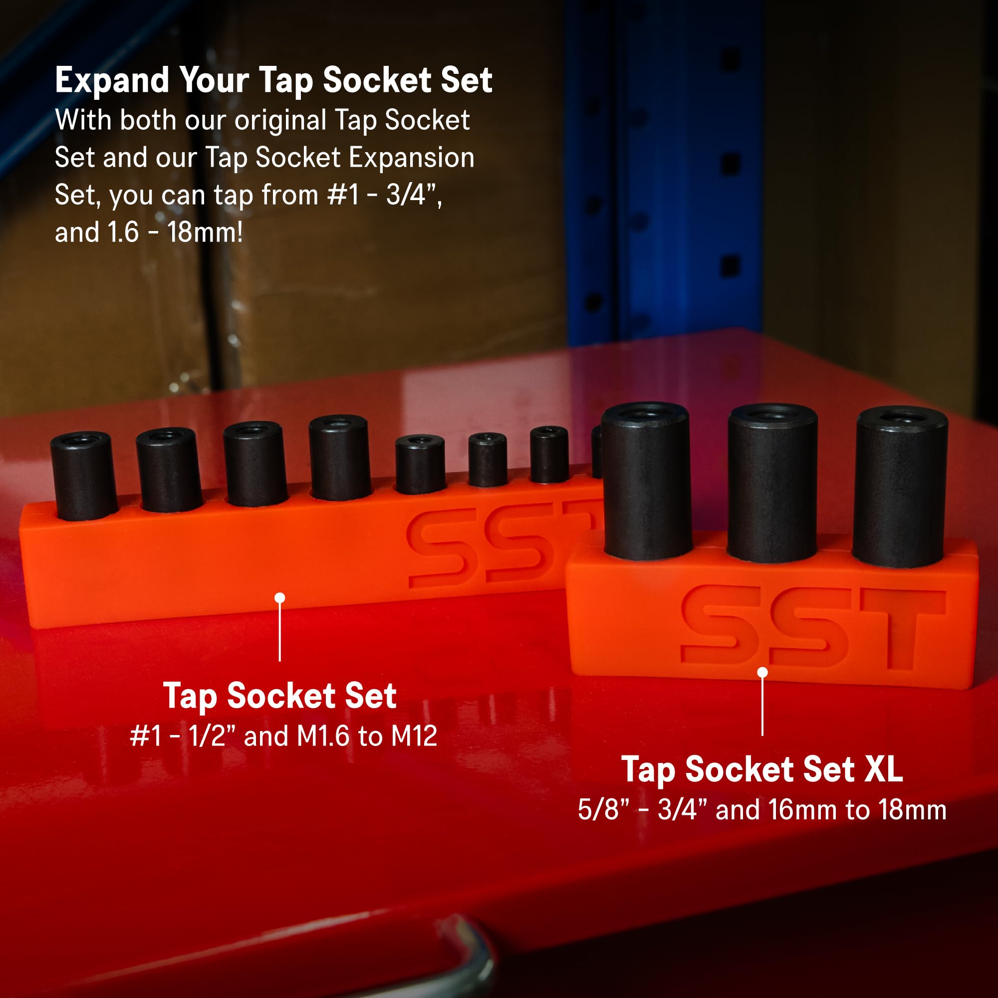 SST Tap Socket Wrench knurled grip for secure tapping in tight spots.