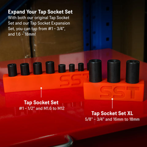 SST Tap Socket Wrench knurled grip for secure tapping in tight spots.