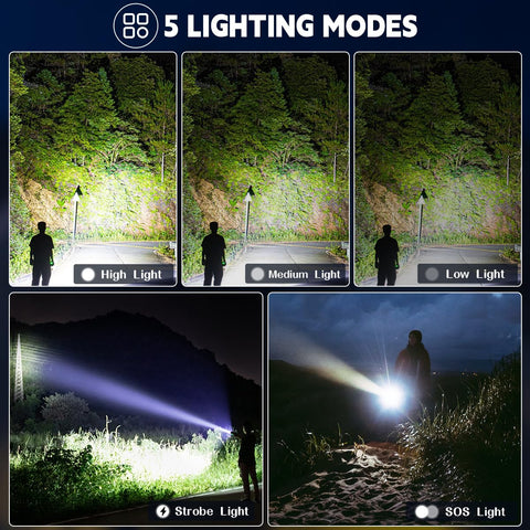 Staaricc 5-mode tactical flashlight with quick switch for diverse scenarios