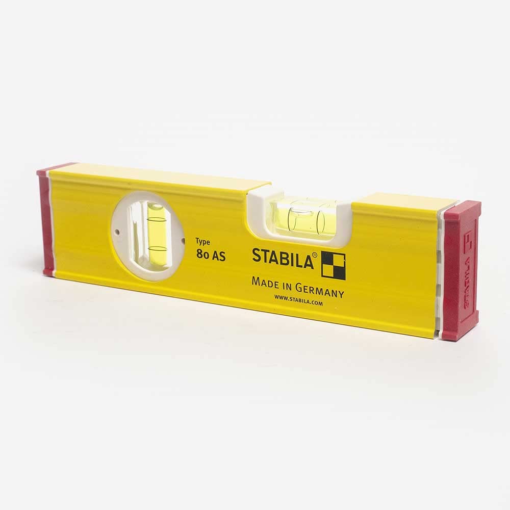 Stabila 29008 spirit level edge and drywall use with durable end caps.