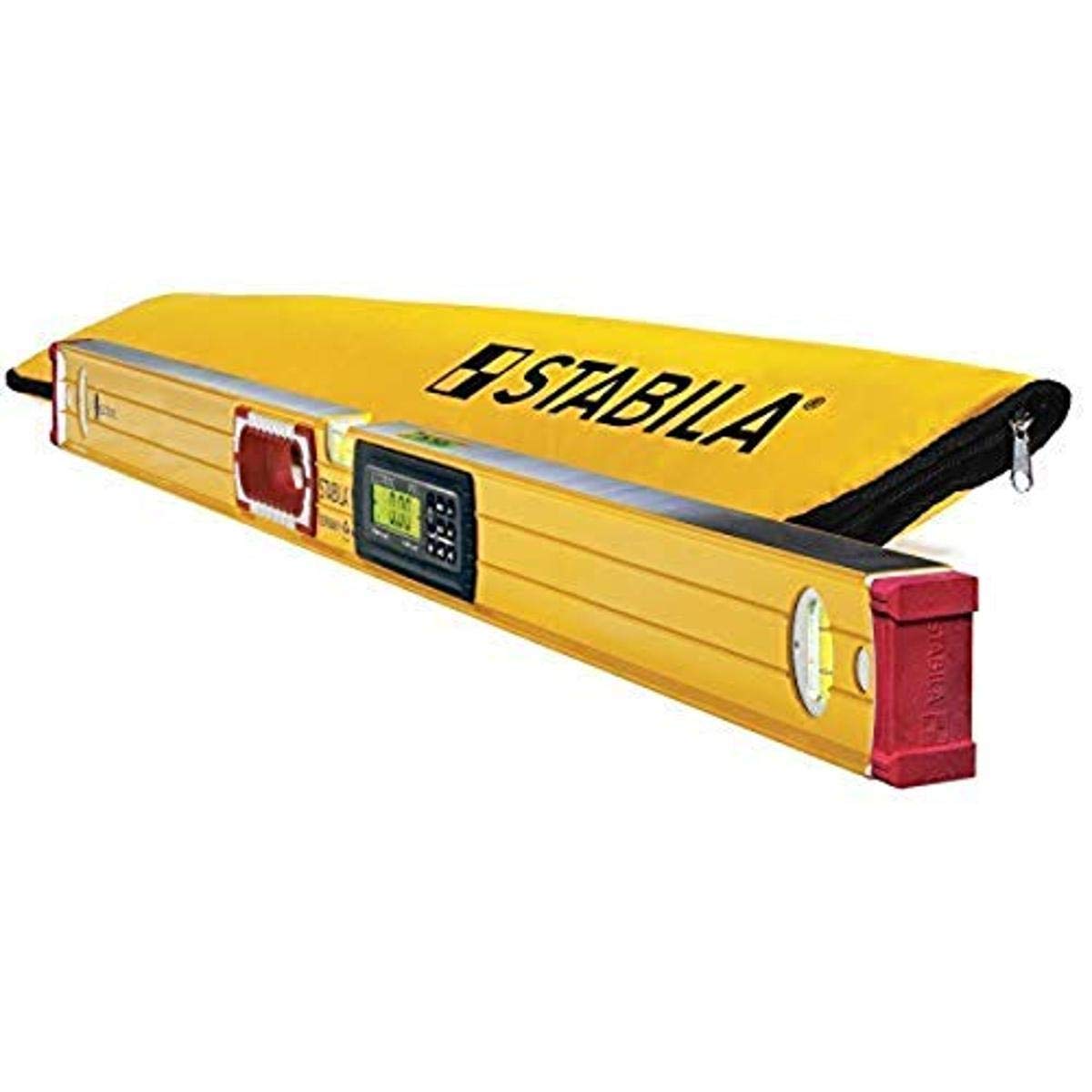 Stabila 36548 48-inch electronic level, front view, precise slope readings.