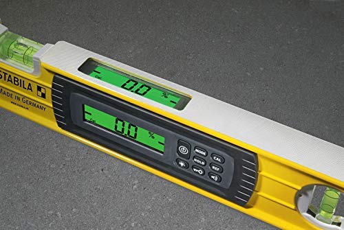 Stabila 36548 with illuminated display, top view for dim spaces.