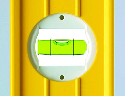 Calibration button on the Stabila 36548 enables quick zeroing.