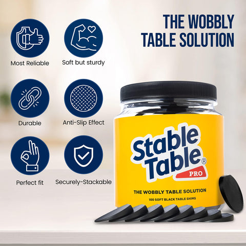 Stable Table Pro polymer material close-up shows firm hold and durability.