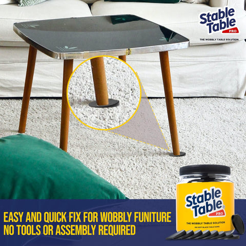 Stable Table Pro restaurant-ready solution helps keep tables steady in busy venues.