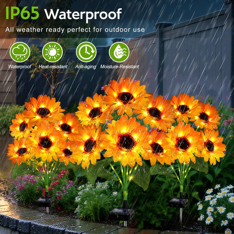 Stadeco solar sunflower lights utilize auto on/off to save energy