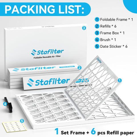 Stafilter six refills included for extended use