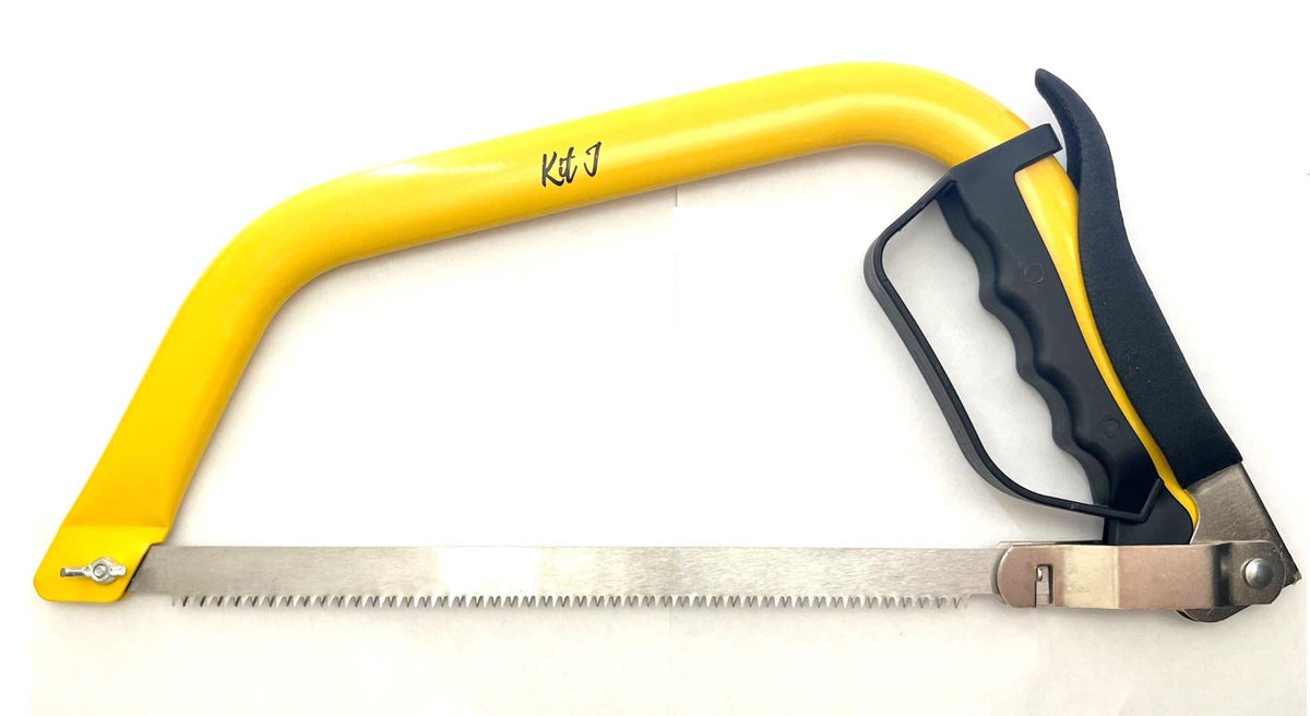 Stainless Butcher Hand Hacksaw blade close-up showing fine teeth for precise cuts.