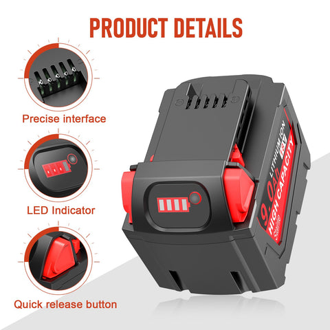 Stairlie 18V battery shows charge level indicator during use