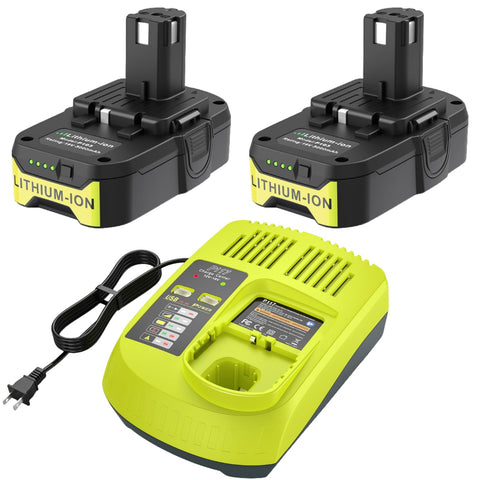 Stairlie P103 18V 3000mAh battery two-pack for extended cordless tool runtime.