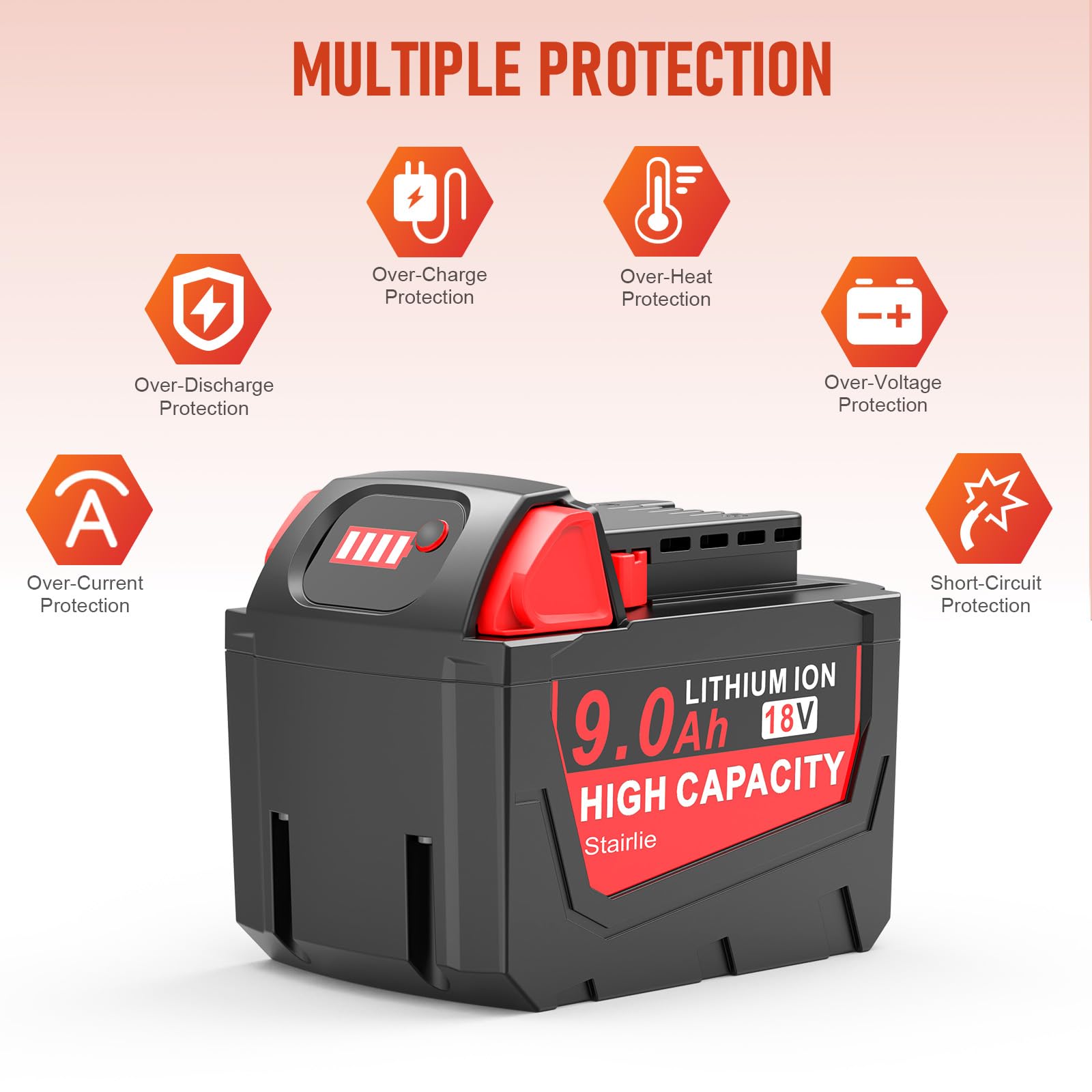Stairlie battery protection against over-charge and short circuit
