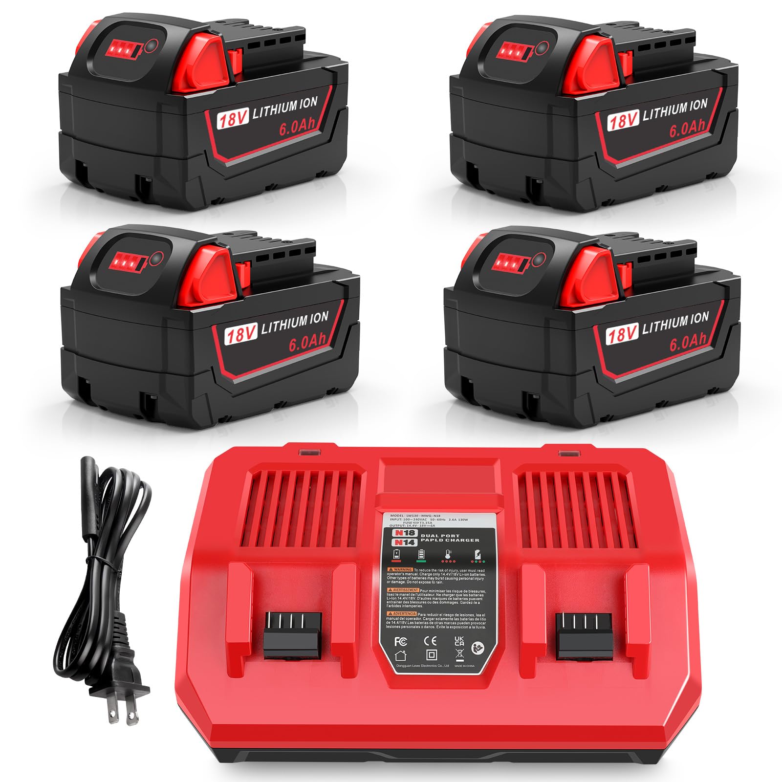 Stairlie WK18 6Ah battery with LED indicator for quick power checks.