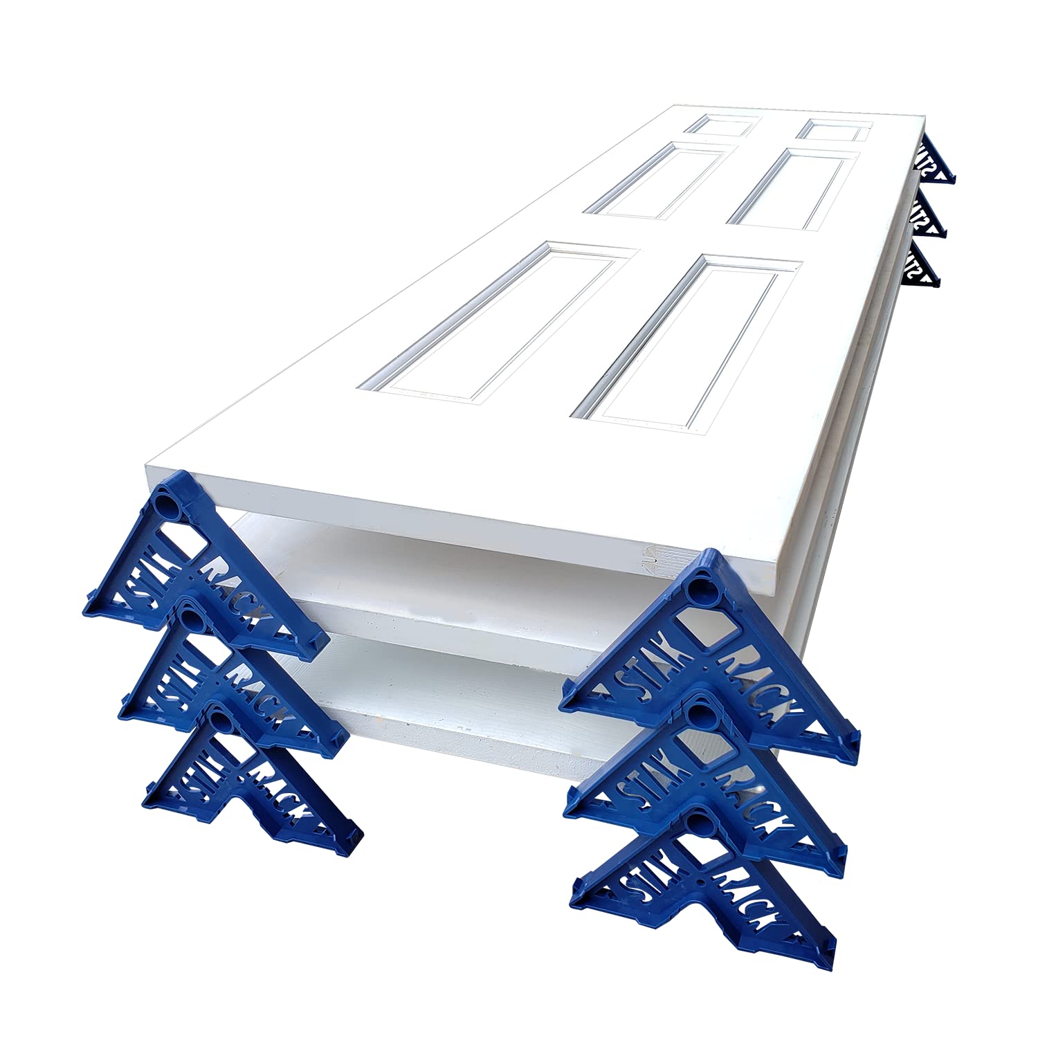 Stak Rack 6-in-1 painter's tool stacked doors for efficient painting