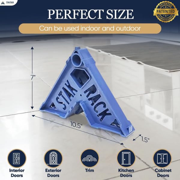 Stak Rack shows the paint-safe system preventing drips on finished surfaces.