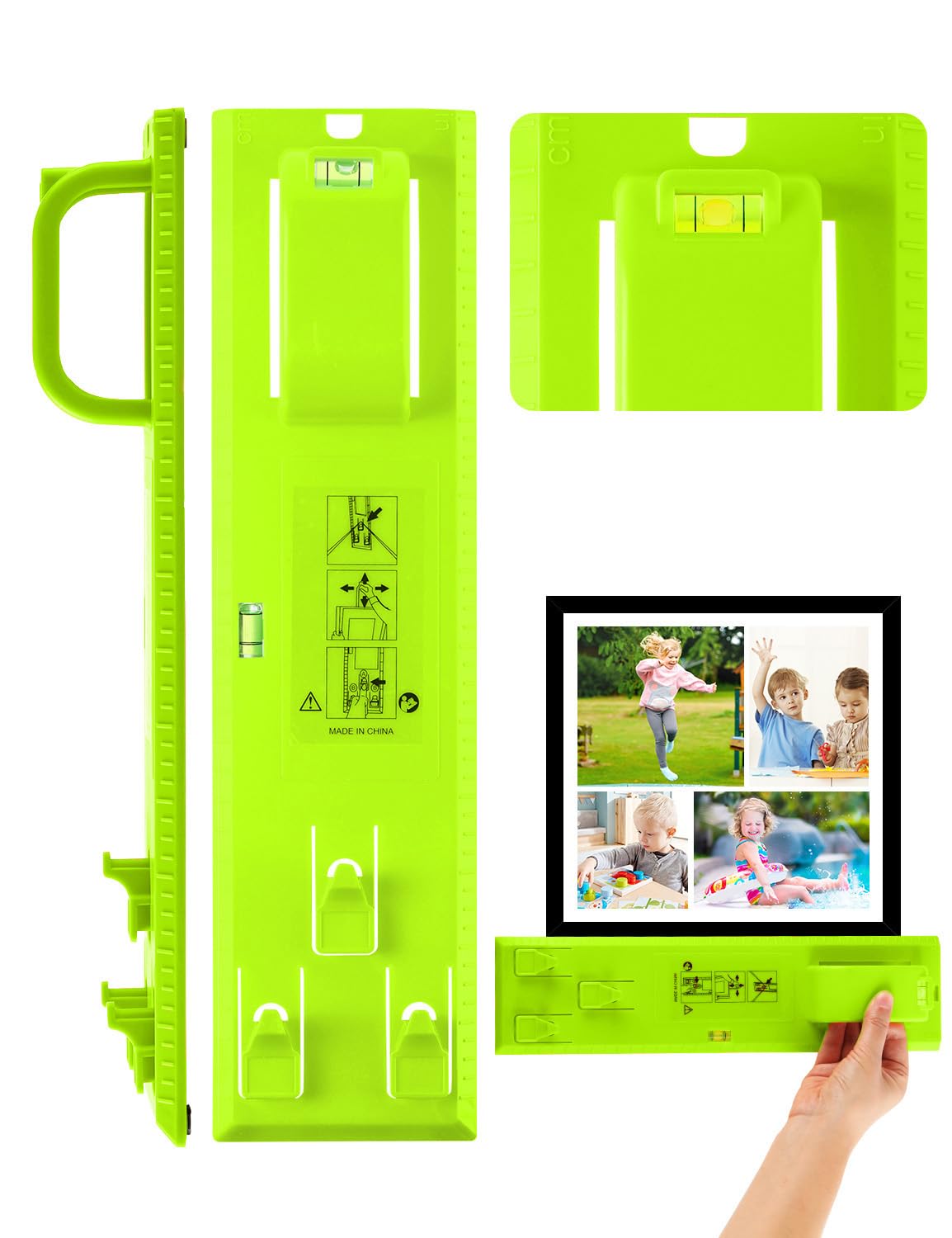Stalishare picture hanging tool with level for precise wall placement