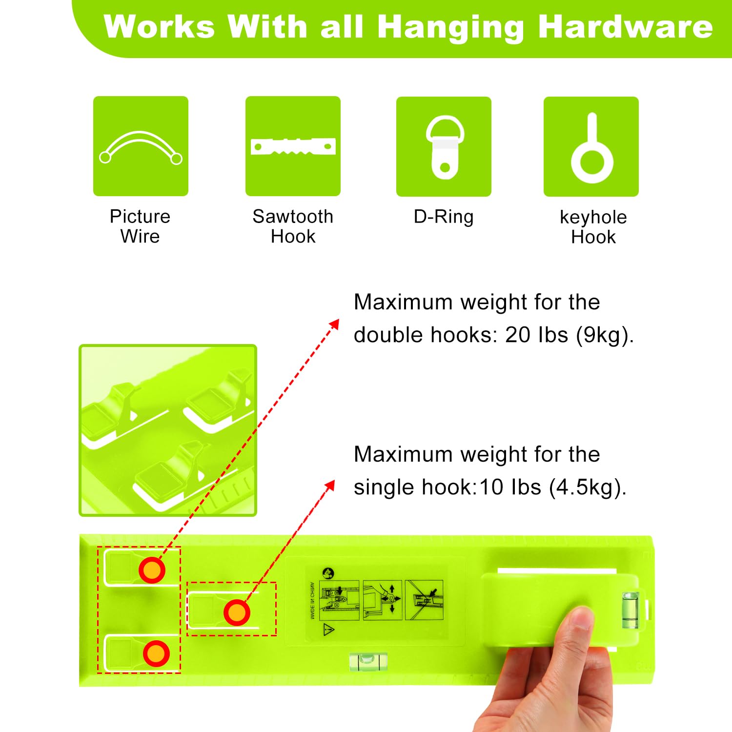 Stalishare quick hanging process for frames and mirrors