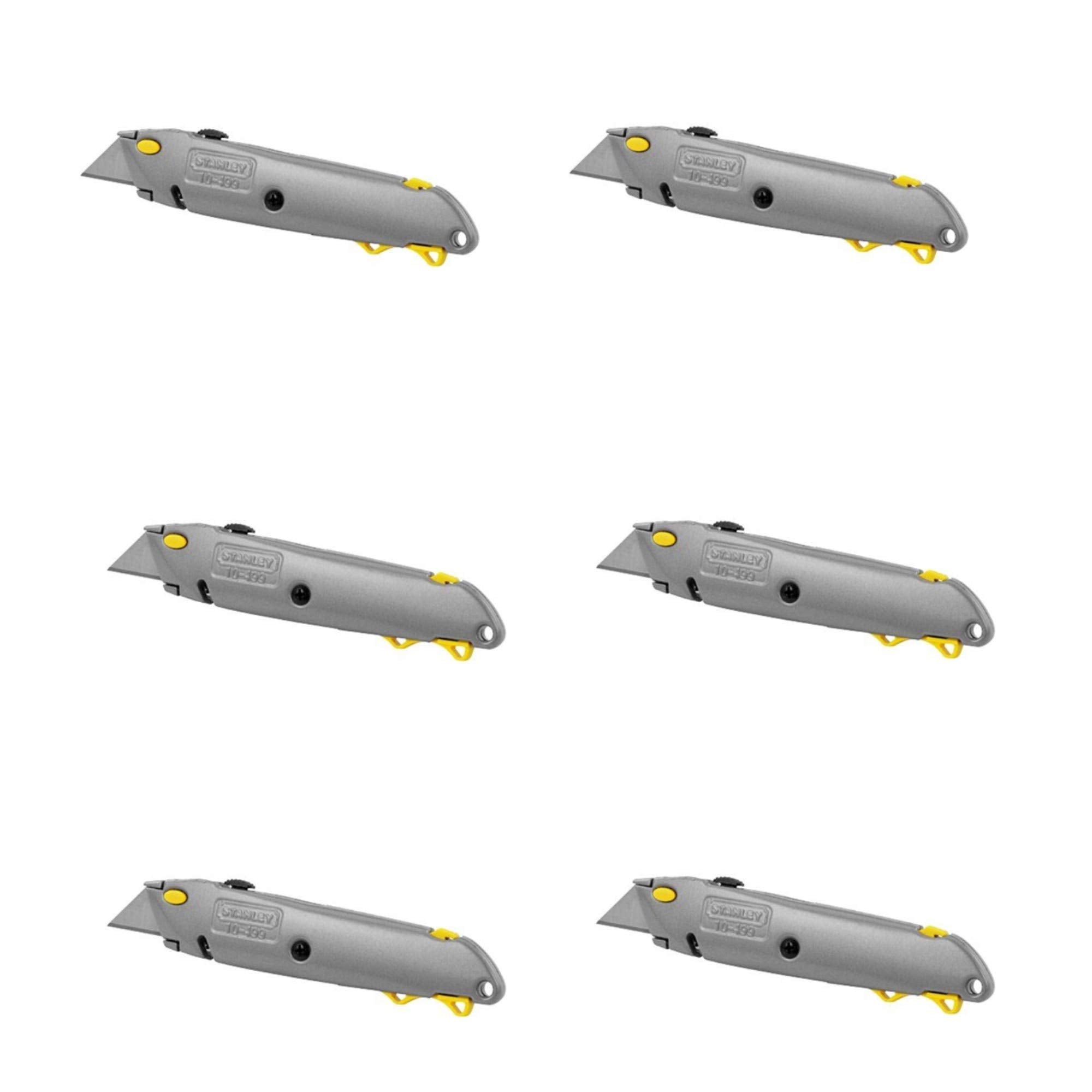Stanley 10-499 quick-change knife front view shows easy blade swaps for faster projects.