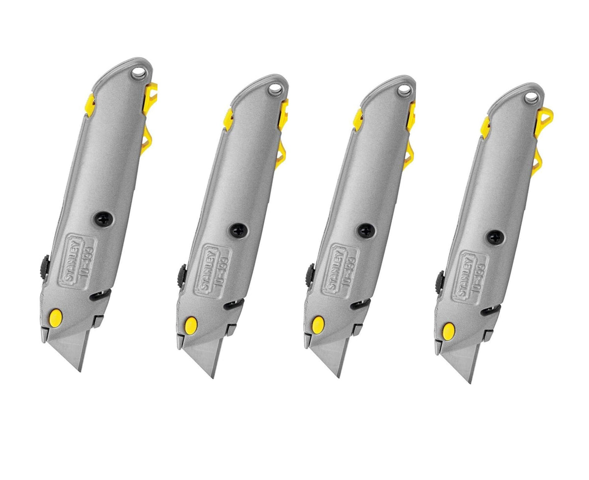 Stanley 10-499 QuickChange retractable knife with secure blade change for precise cuts.