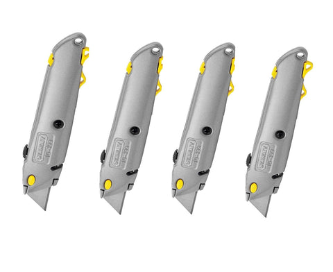Stanley 10-499 QuickChange retractable knife with secure blade change for precise cuts.