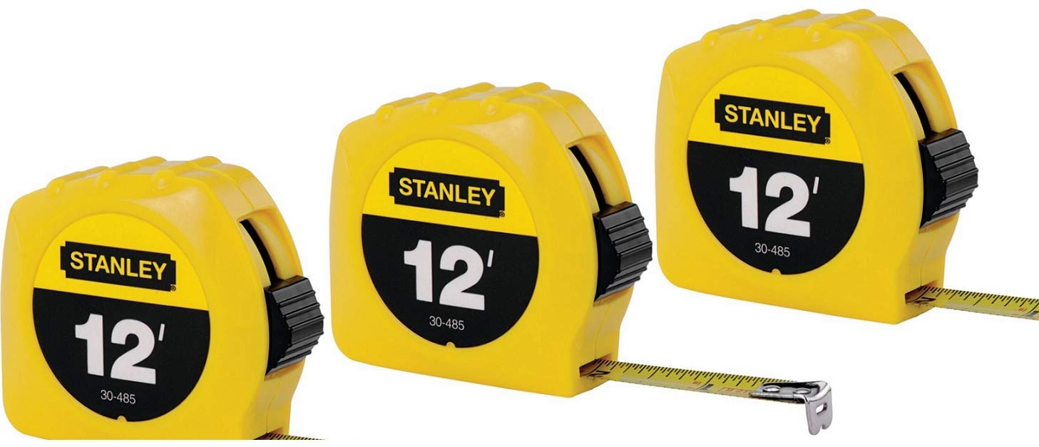 Stanley 30-485 tape rule with high-contrast blade improves readability on-site.