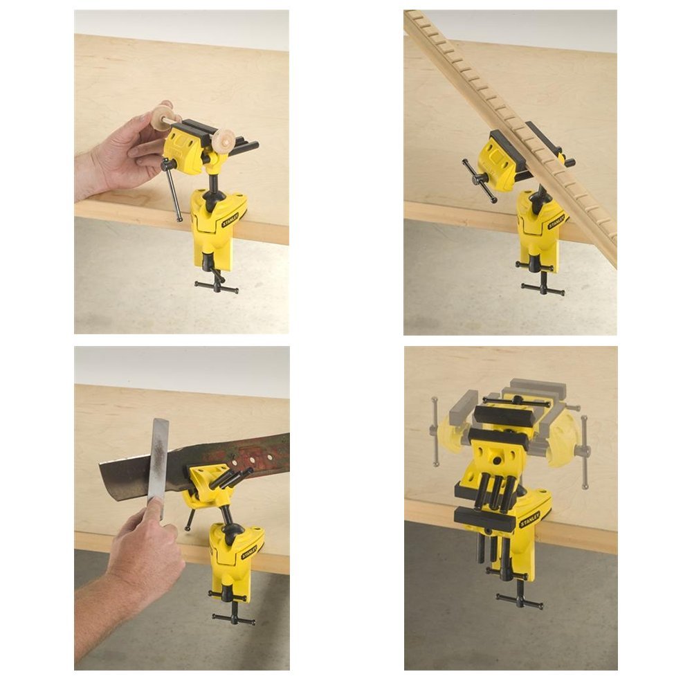 Stanley 83-069M multi-angle base vise ready for detailed tasks
