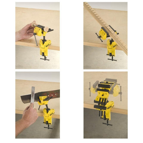 Stanley 83-069M multi-angle base vise ready for detailed tasks