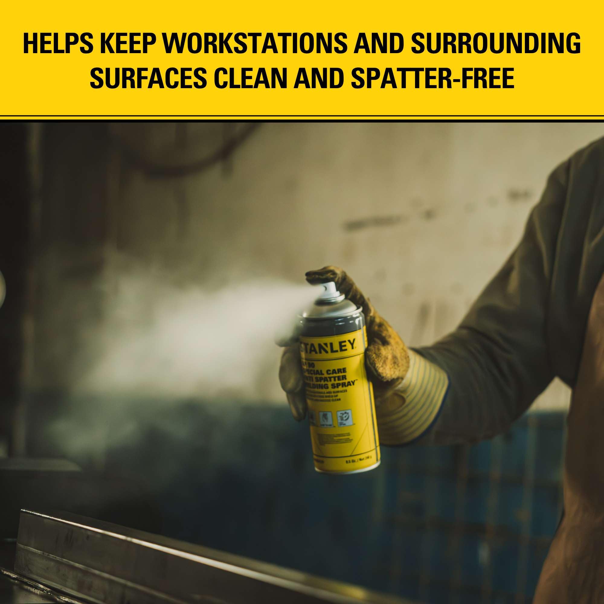 Stanley AP90 demonstrates fast application from 8–10 inches