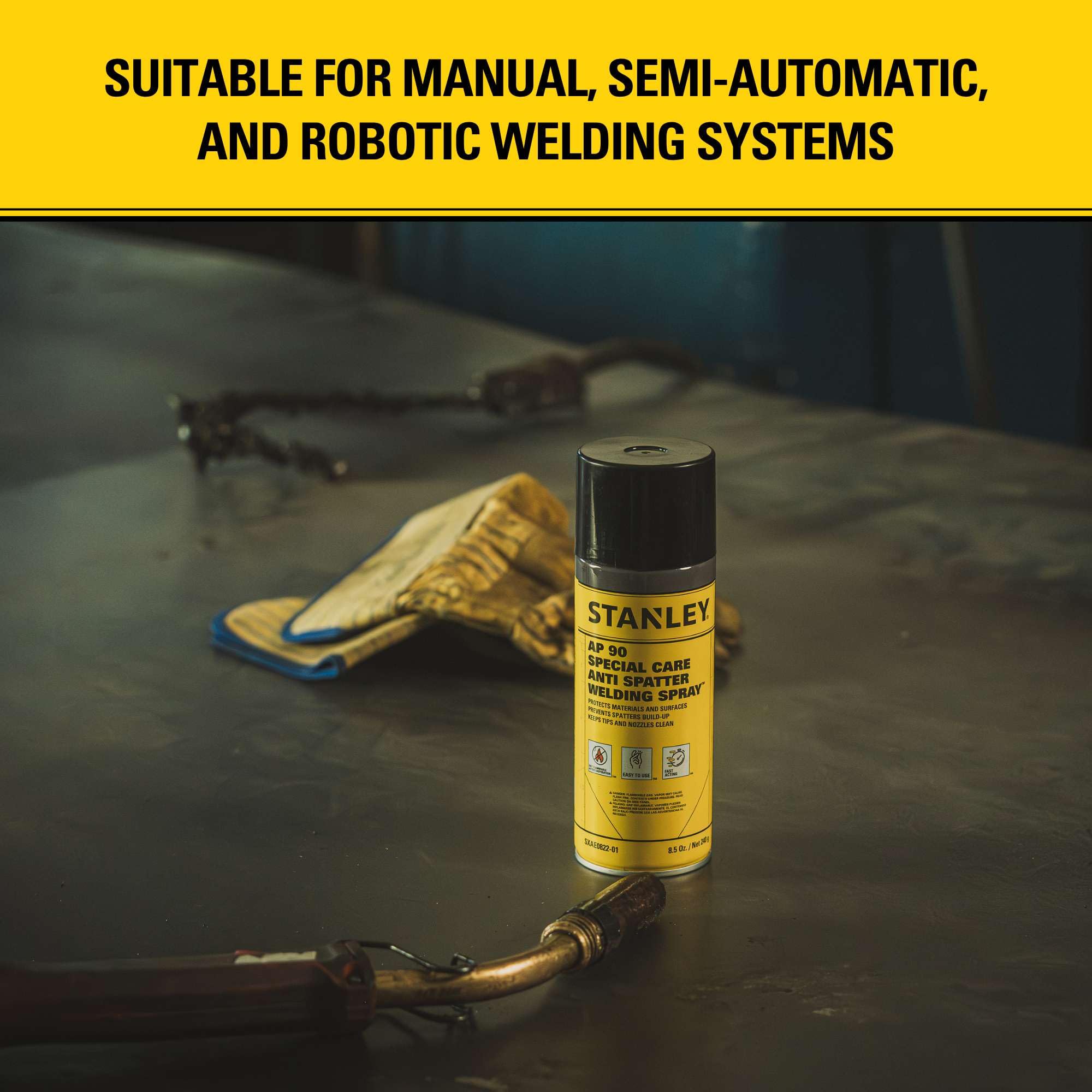 Stanley AP90 silicone-based formula prevents spatter adhesion