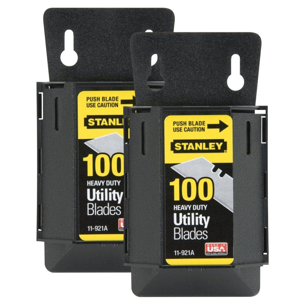 Stanley HD100PK wall-dispenser shows safe access to sharp blades.