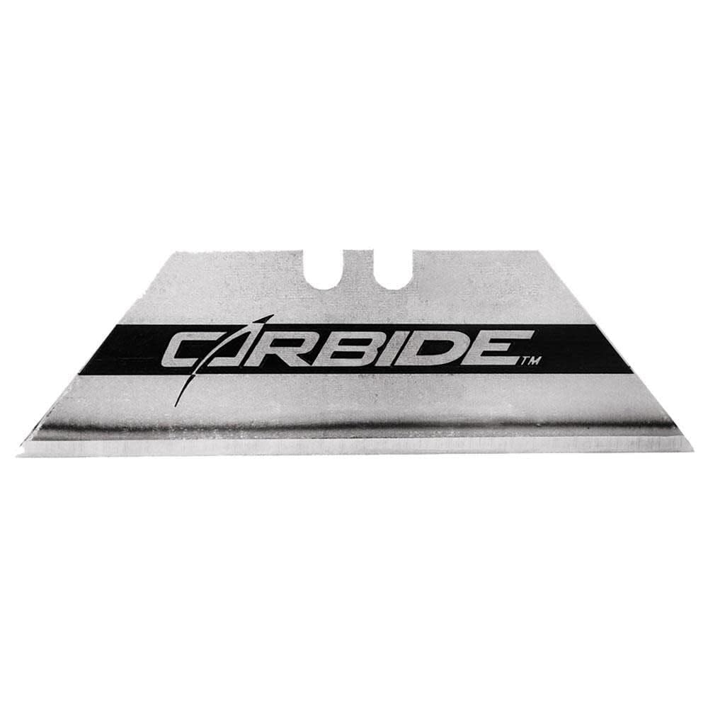 Stanley carbide utility blades in dispenser show long-lasting sharpness for heavy-duty cutting.