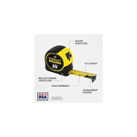 STANLEY FATMAX with non-slip rubber grip offers secure handling on ladders