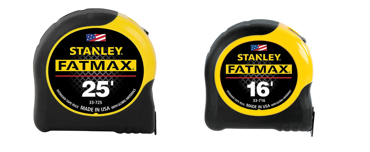 Stanley FatMax value pack tape measures for durable, precise measurements on job sites.