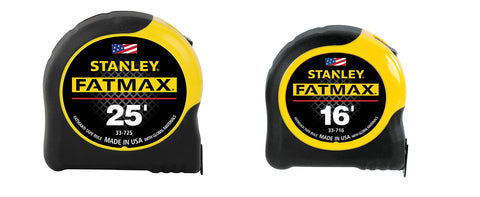 Stanley FatMax value pack tape measures for durable, precise measurements on job sites.
