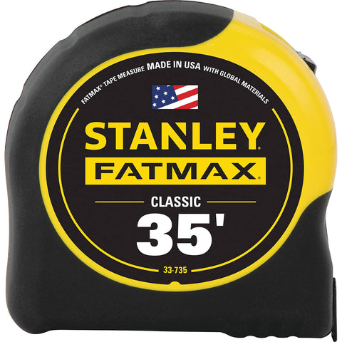 Stanley FatMax Tru-Zero end hook enables precise measurements.